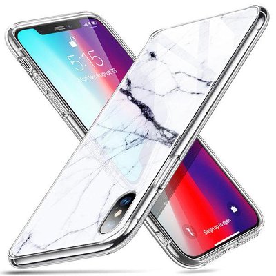 Чехол ESR для iPhone XS Max Mimic Marble Tempered Glass, White (4894240067444) 67444 фото