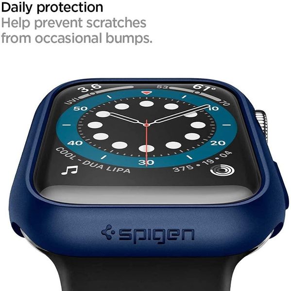 Чохол Spigen для Apple Watch SE/6/5/4 (40 mm) — Thin Fit, Metallic Blue (ACS02226) ACS02226 фото