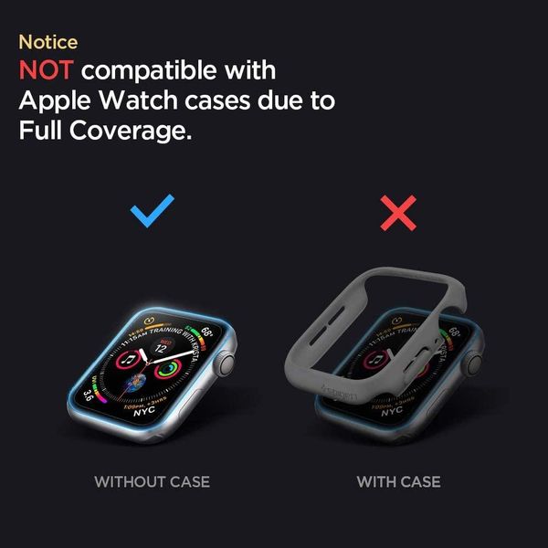 Захисне скло spigen для Apple Watch 4/5/6/SE (44 mm) EZ FiT, Pro Flex (в пакованні 2 шт.) (AFL00922) AFL00922 фото