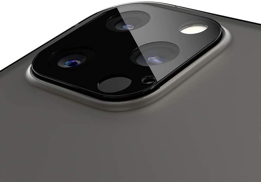 Защитное стекло Spigen для камеры iPhone 12 Pro - Optik camera lens (2шт), Black (AGL01807) AGL01807 фото