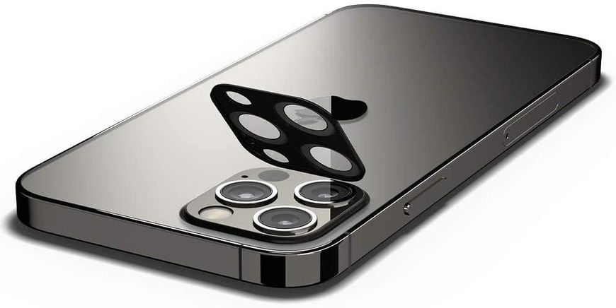 Захисне скло Spigen для камери iPhone 12 Pro — Optik camera lens (2шт), Black (AGL01807) AGL01807 фото