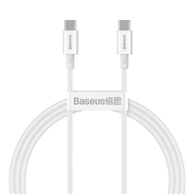 Кабель Baseus Type-C Superior Series Fast Charging Data Cable 100W 1m, White (CATYS-B02) 2053089239 фото