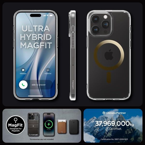 Чохол Spigen для iPhone 15 Pro - Ultra Hybrid MagSafe, Gold (ACS06718) ACS06718 фото