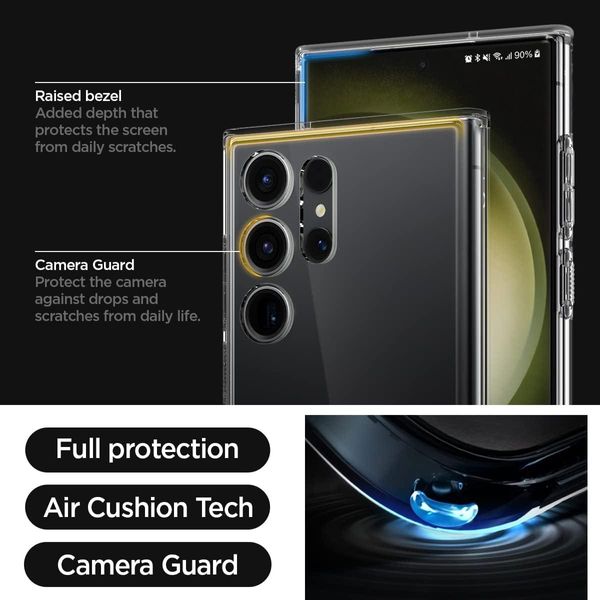 Чохол Spigen для Samsung Galaxy S23 Ultra - Ultra Hybrid, Crystal Clear (ACS05617) ACS05617 фото