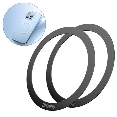 Магнитное кольцо Baseus Halo Series Magnetic Metal Ring (2 шт), Black (PCCH000001) 2053123711 фото