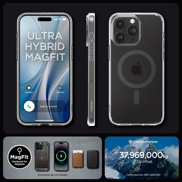 Чохол Spigen для iPhone 15 Pro - Ultra Hybrid MagSafe, Graphite (ACS06716) ACS06716 фото