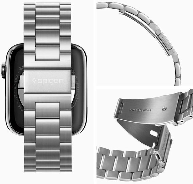 Металевий ремінець Spigen Modern Fit для Apple Watch (42/44/45/49 MM) Silver (062MP25404) 062MP25404 фото