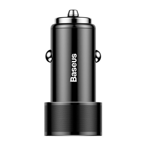 АЗУ Baseus Car Charger Small Screw Series 2xUSB 3.4A + Lightning Cable, Black (TZXLD-A01) 271401 фото
