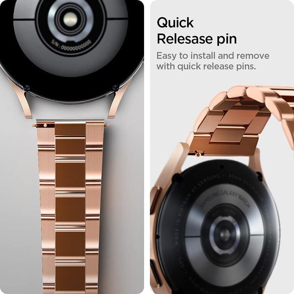 Ремінець Spigen для Samsung Galaxy Watch 4/5/6 (44/40mm) - Modern Fit 20mm, Gold (600WB24982) 600WB24982 фото