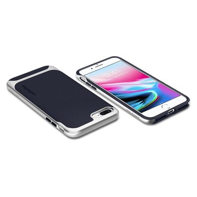 Чехол Spigen для iPhone 8 Plus / 7 Plus - Neo Hybrid Herringbone (Повреждена упаковка), Satin Silver 055CS22229 фото