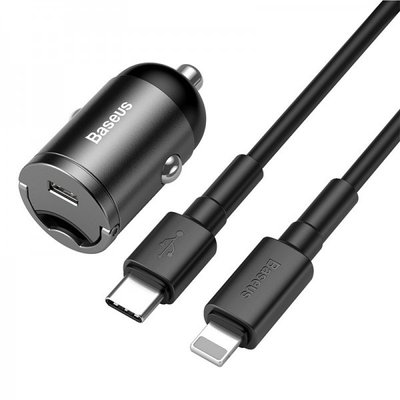 АЗУ Baseus Tiny Star Mini PPS quick charger suit + Type-C to IP 18W Cable 1m, Gray (TZVCHX-0G) 297944 фото