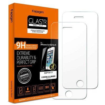 Защитное стекло Spigen для iPhone SE/5S/5, (упаковка 2 шт), (041GL20166) 041GL20166 фото