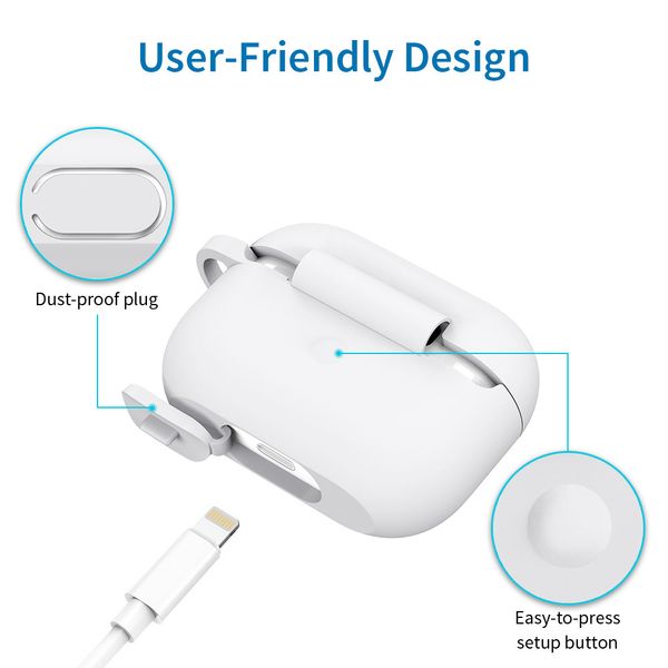 Чехол ESR для Apple AirPods Pro Bounce Series, White (3C15190350501) 105153 фото