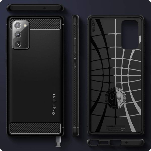 Чохол Spigen для Samsung Galaxy Note 20 — Rugged Armor, Matte Black (ACS01417) ACS01417 фото