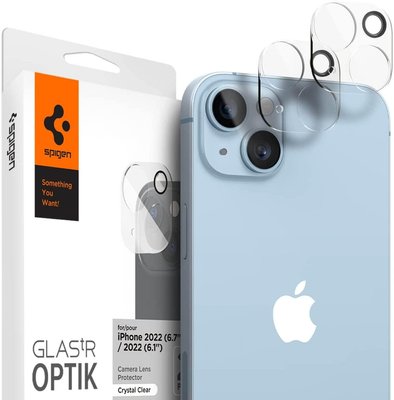 Защитное стекло Spigen для камеры iPhone 14 / 14 Plus - Optik Camera Lens (2шт), Crystal Clear (AGL05229) AGL05229 фото