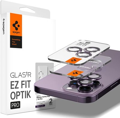 Защитное стекло Spigen для камеры iPhone 14 Pro / 14 Pro Max - EZ Fit Optik Pro (2шт), Deep Purple (AGL05597) AGL05597 фото