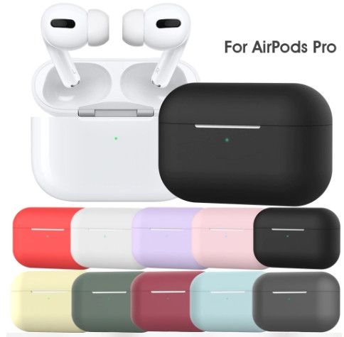 Чехол силиконовый для наушников Apple Airpods Pro, силикон, разные цвета 1091424193 фото