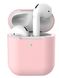 Чохол силіконовий для навушників Apple Airpods із заглушкою, силікон, різні кольори Ніжно-рожевий 1112563313 фото