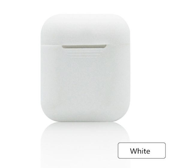 Чехол силиконовый для наушников Apple Airpods, силикон, разные цвета Белый 961976148 фото