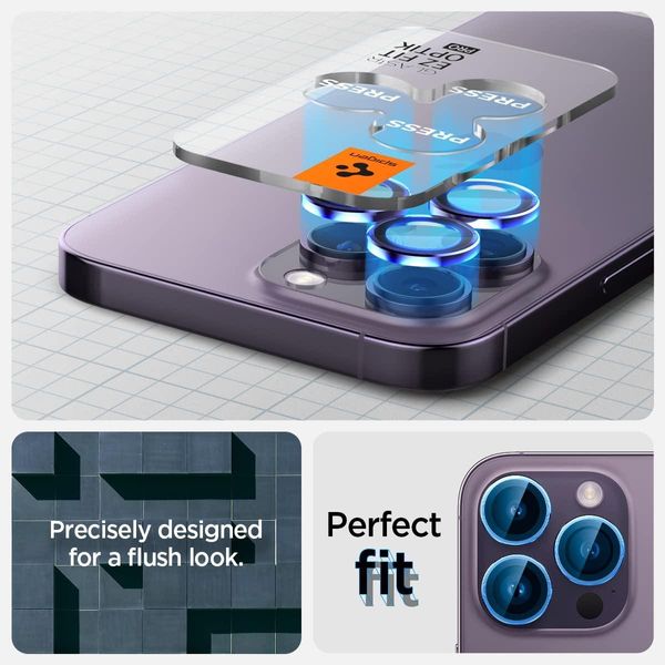 Захисне скло Spigen для камери iPhone 14 Pro/14 Pro Max - EZ Fit Optik Pro (2шт), Deep Purple (AGL05597) AGL05597 фото