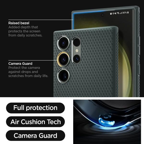 Чохол Spigen для Samsung Galaxy S23 Ultra - Liquid Air, Abyss Green (ACS05615) ACS05615 фото