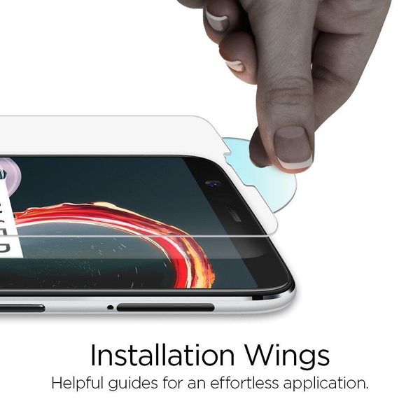 Захисне скло Spigen для OnePlus 5T + клеєння в подарунок K05GL23060 фото