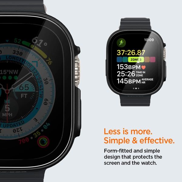 Чохол Spigen для Apple Watch Ultra (49mm) Thin Fit 360, Black (ACS05558) ACS05558 фото
