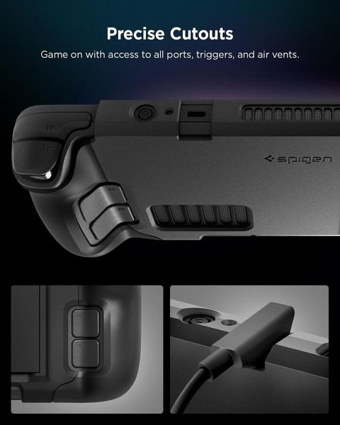 Чохол Spigen для Steam Deck/ Oled - Thin Fit Pro with Kickstand, Black (ACS06040) ACS06040 фото