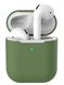 Чохол силіконовий для навушників Apple Airpods із заглушкою, силікон, різні кольори Темно-зелений 1112562420 фото