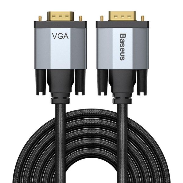 Кабель Baseus Enjoyment Series VGA Male To VGA Male Bidirectional 3m, Dark gray (CAKSX-V0G) CAKSX-V0G фото