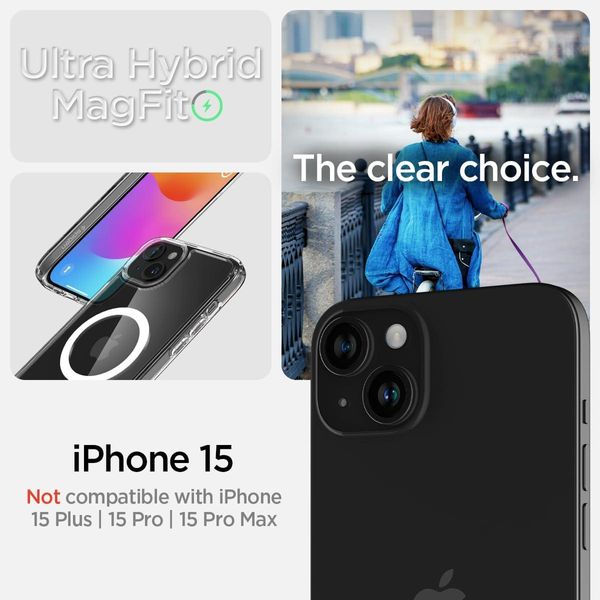 Чохол Spigen для iPhone 15 - Ultra Hybrid MagSafe, White (ACS06802) ACS06802 фото