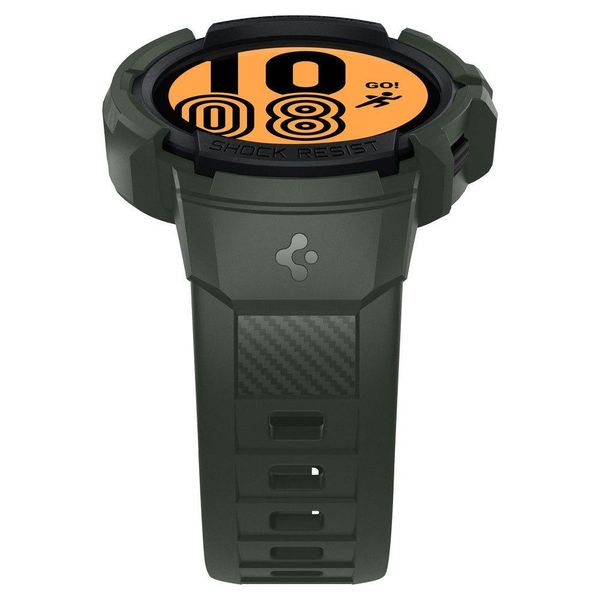 Чохол і ремінець Spigen для Galaxy Watch 4 (44 mm) Rugged Armor Pro 2 in 1, Military Green (ACS04325) ACS04325 фото