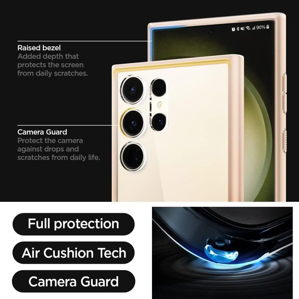 Чохол Spigen для Samsung Galaxy S23 Ultra - Ultra Hybrid, Sand Beige (ACS06078) ACS06078 фото