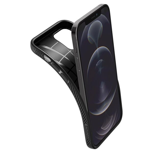 Чохол Spigen для iPhone 12 / 12 Pro — Liquid Air, Matte Black (ACS01701) ACS01701 фото
