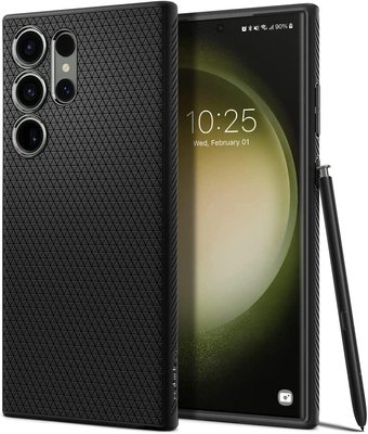 Чехол Spigen для Samsung Galaxy S23 Ultra - Liquid Air, Matte Black (ACS05614) ACS05614 фото