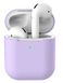 Чохол силіконовий для навушників Apple Airpods із заглушкою, силікон, різні кольори Бузковий 1112563451 фото