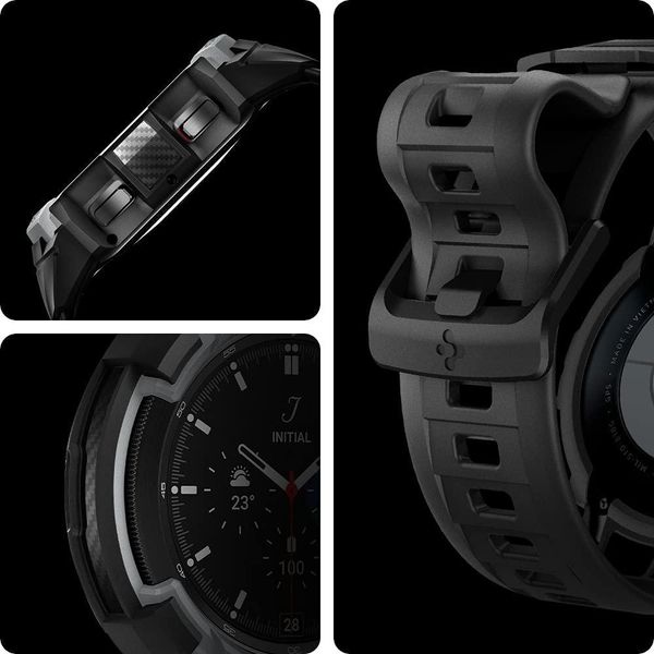 Чохол і ремінець Spigen для Galaxy Watch 4 Classic (42mm) Rugged Armor Pro 2 in 1, Charcoal Gray (ACS03653) ACS03653 фото