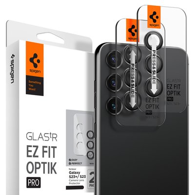 Защитное стекло Spigen для камеры Galaxy S24 / S23 / S23 Plus - EZ Fit Optik Pro (2шт), Black (AGL05962) AGL05962 фото