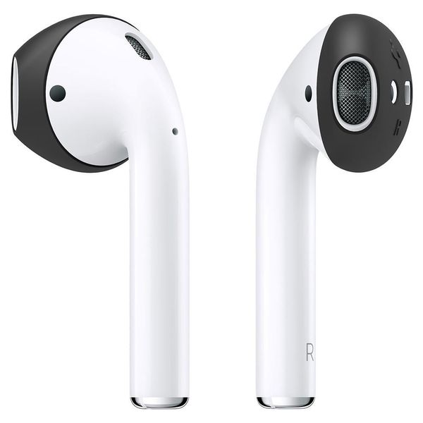 Силіконові накладки Spigen для Apple AirPods Ear Tips (3 пари), Black (066SD26296) 066SD26296 фото