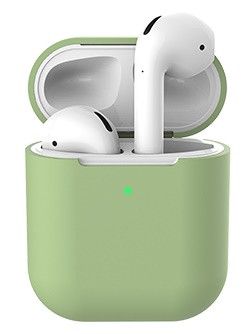 Чохол силіконовий для навушників Apple Airpods із заглушкою, силікон, різні кольори Світло-зелений 1112563848 фото