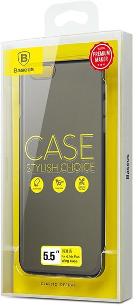 Чохол Baseus для iPhone 6/6S Plus Wing Case, Transparent Black (WIAPIPH6SP-E01) 261013 фото