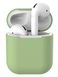 Чохол силіконовий для навушників Apple Airpods із заглушкою, силікон, різні кольори Світло-зелений 1112563848 фото