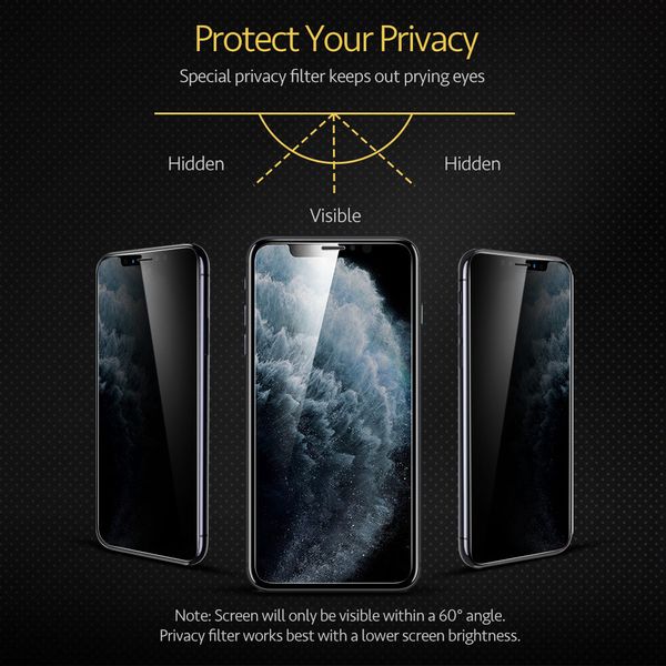 Захисне скло ESR для iPhone 11 Pro Max / XS Max Screen Shield 3D Privacy, 1 шт (3C03196020101) 85004 фото