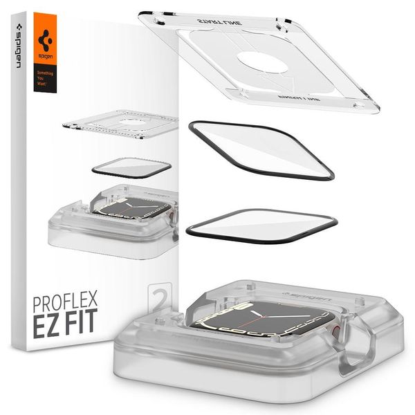 Защитное стекло Spigen для Apple Watch 7 (41mm) EZ FiT (2шт) Pro Flex (AFL04052) AFL04052 фото