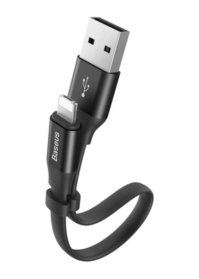 Кабель Baseus USB Cable to Lightning Nimble 23 cm, Black (CALMBJ-B01) 259492 фото