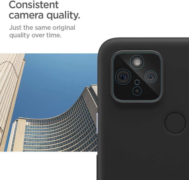 Захисне скло Spigen для камери Pixel 4a (5G) — Optik camera lens (2шт), Black (AGL02125) AGL02125 фото