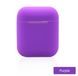 Чохол силіконовий для навушників Apple Airpods, силікон, різні кольори Пурпурний 961976152 фото